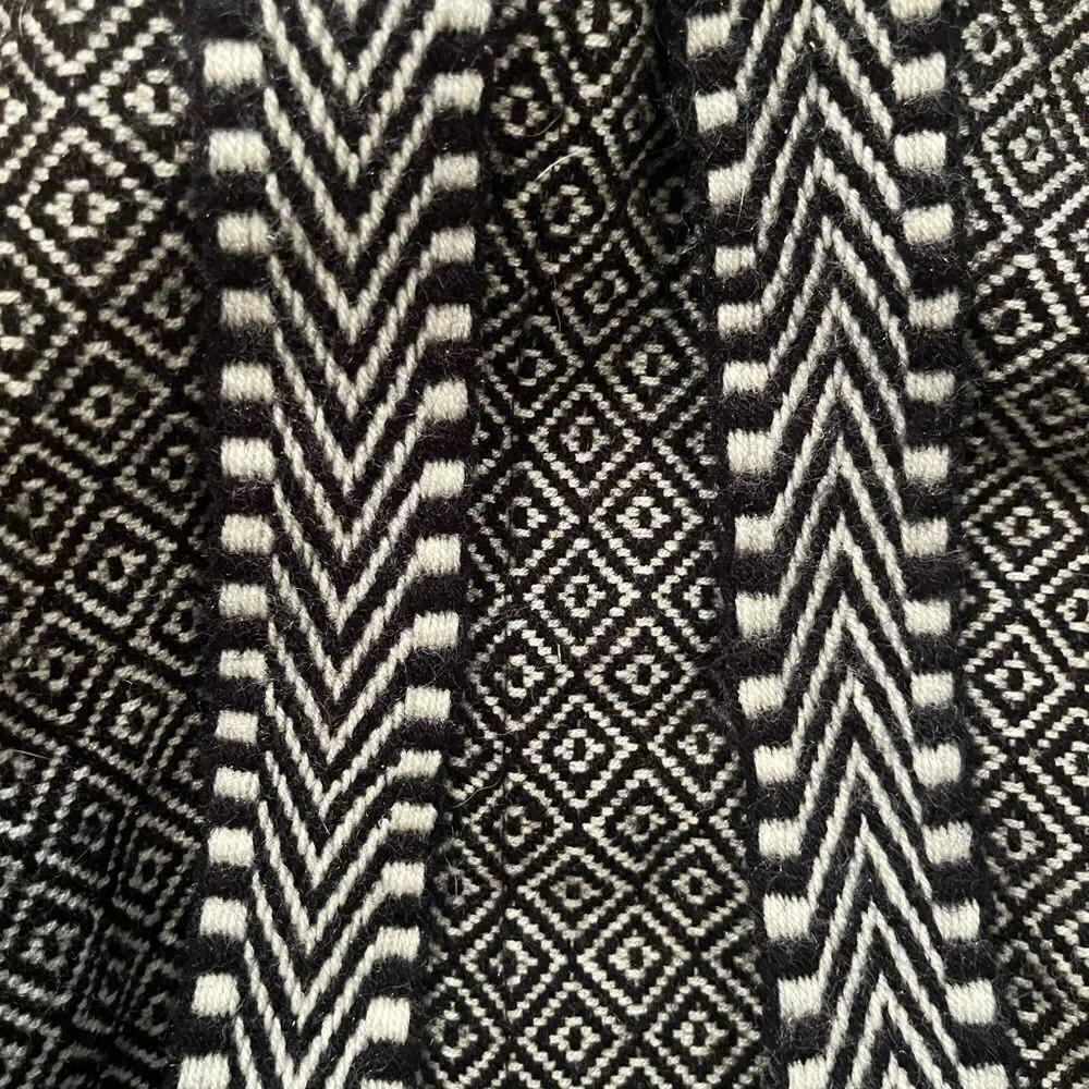 Black and Cream Textured Lama Backpack